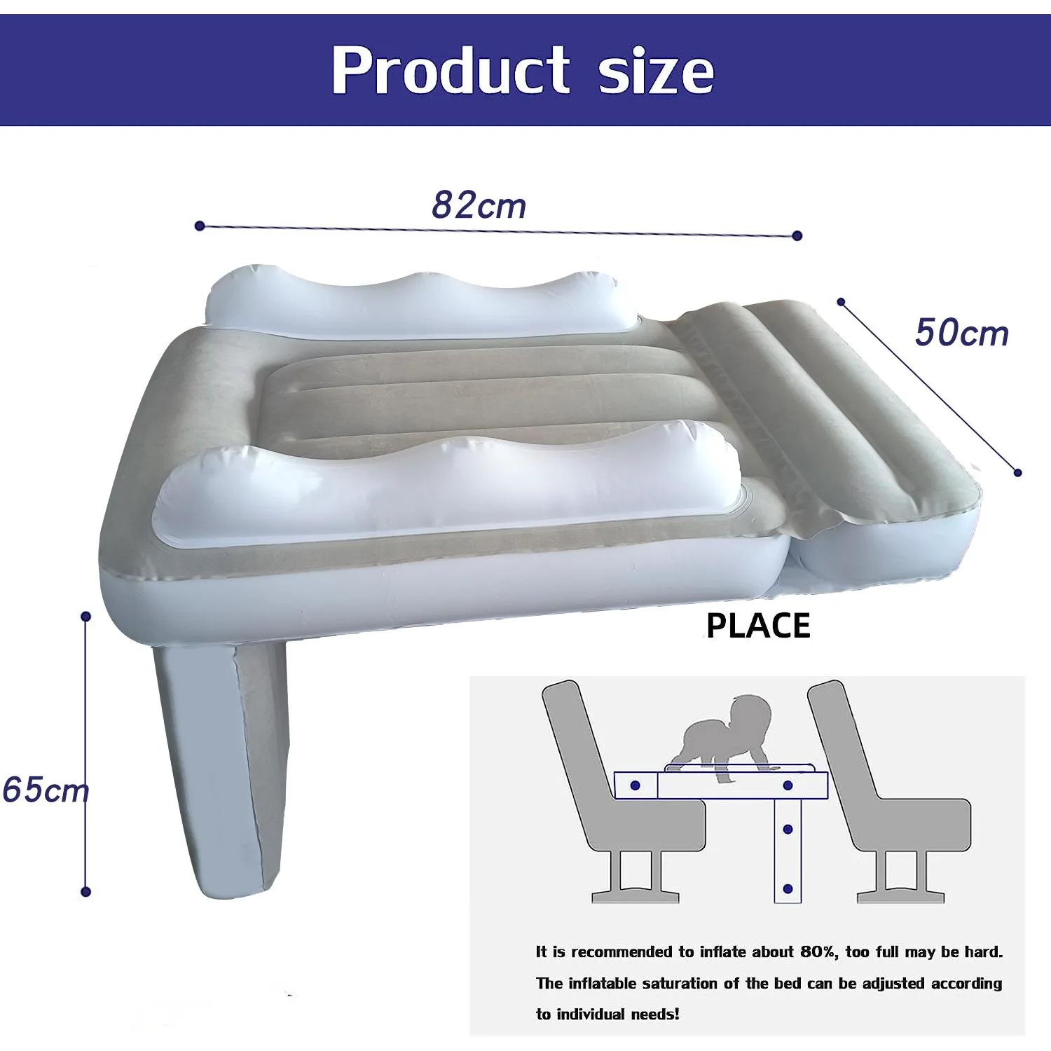 Matelas gonflable pliable pour bébé, arrière de voiture pour enfants, polymère, avion, voyage en ple