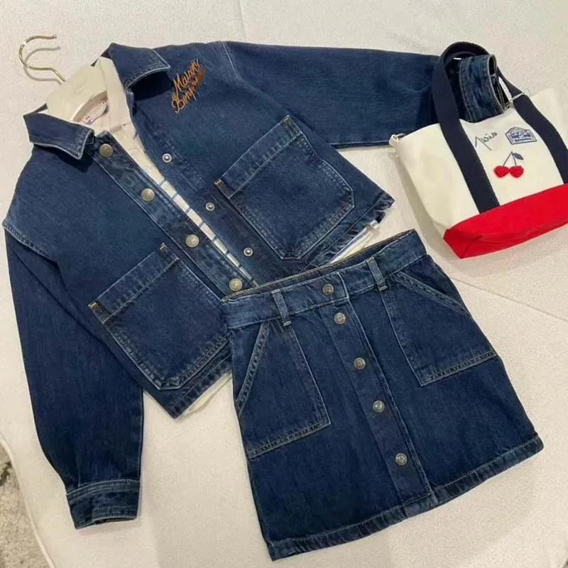 En Stock 2025 automne hiver BP filles manteau garçon veste à capuche enfants pull pour filles Denim 