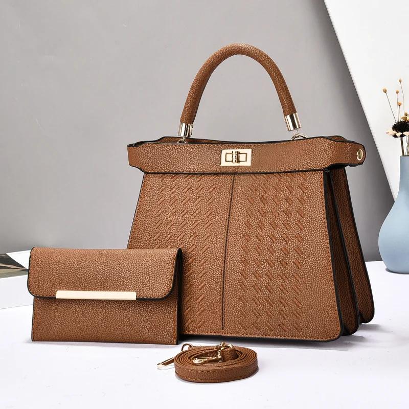 Sac à main en métal tendance pour femmes, sac mère-fille de couleur unie, sac bandoulière polyvalent