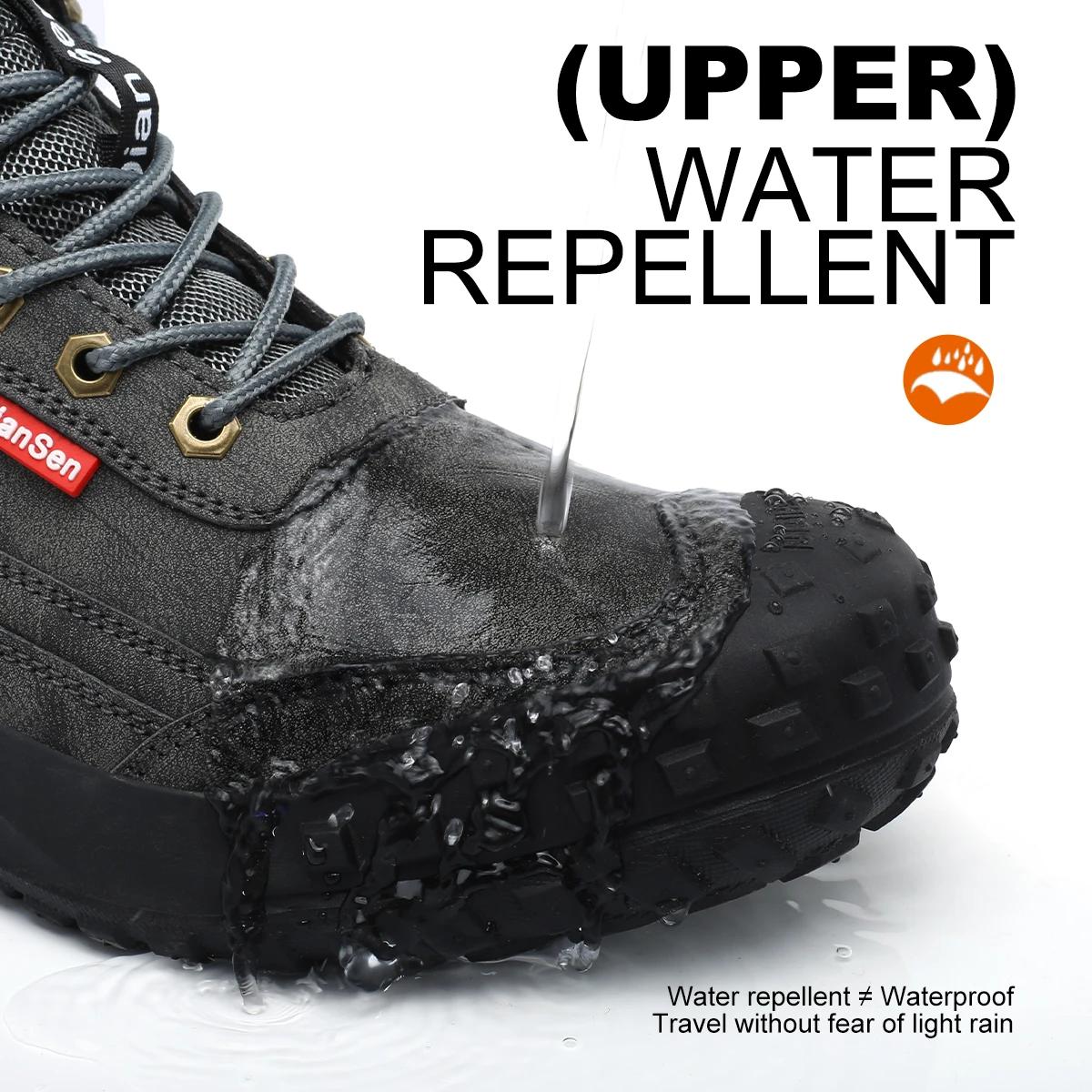 Chaussures de sécurité pour hommes Dian Sen à embout d'acier avec semelles anti-écrasement, anti-per