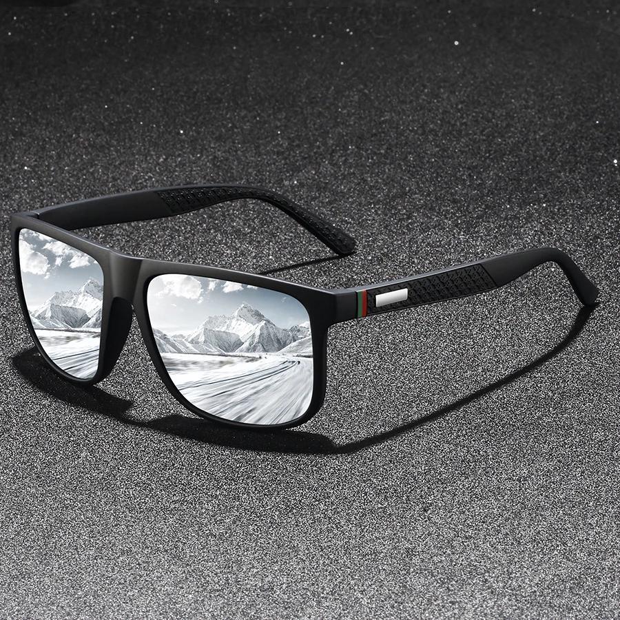 Lunettes de soleil de conduite de plein air tendance, monture carrée populaire, lunettes de soleil c