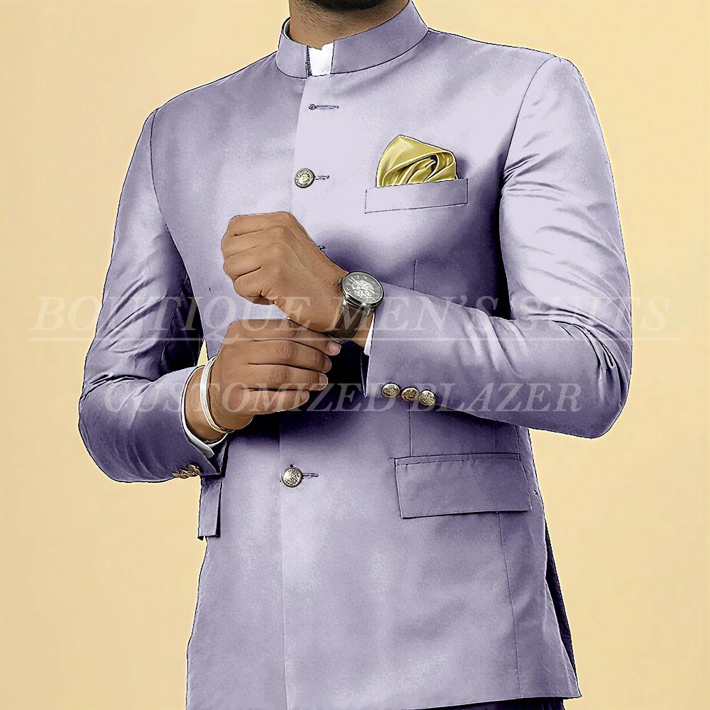 Costume Formel Slim Fit pour Homme, Blazer de Mariage Élégant, Simple Boutonnage, Revers Debout, Per