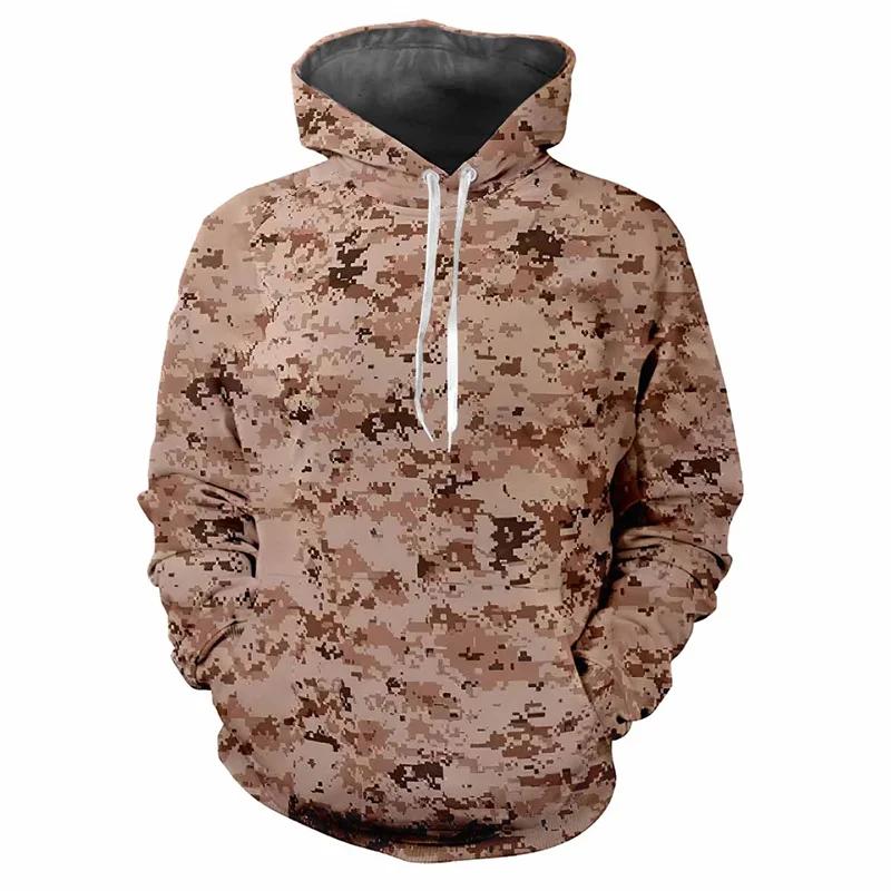 Jungle CamSolomon-Sweat à capuche imprimé en 3D pour homme, sweat-shirt de rue, haut de sport en ple
