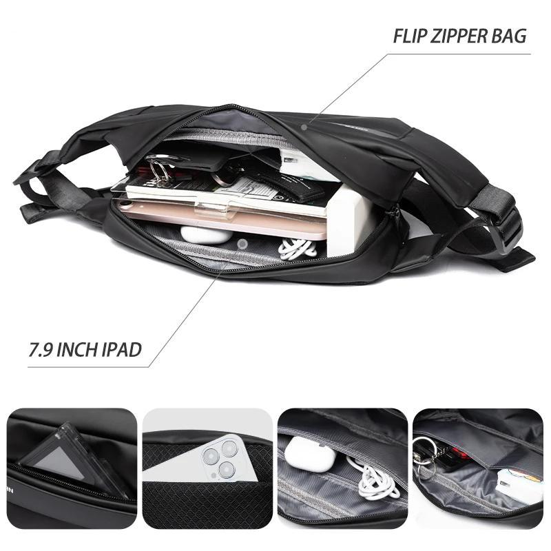 MATE ELAN solide imperméable hommes bandoulière sac à bandoulière quotidien voyage sport Fanny Pack 