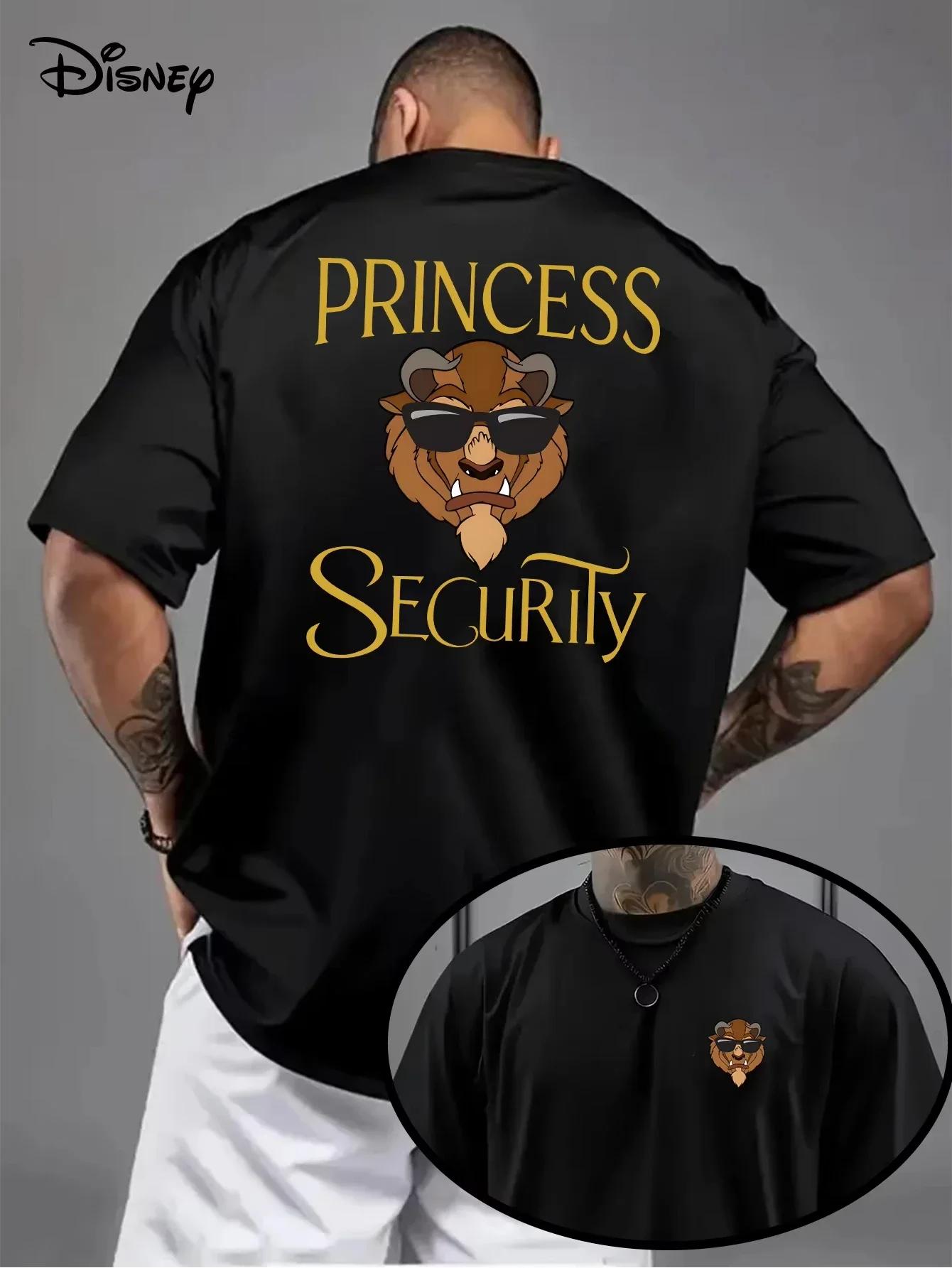 Disney La Belle et La Bête T-shirt Imprimé 2026 Hommes et Femmes Été Nouveau Manches Courtes Lâche Q