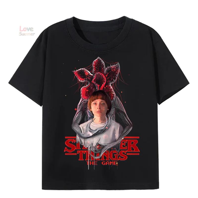 T-shirt Will Byers avec imprimé Stranger Demogorgon pour garçons et filles, t-shirt classique à manc