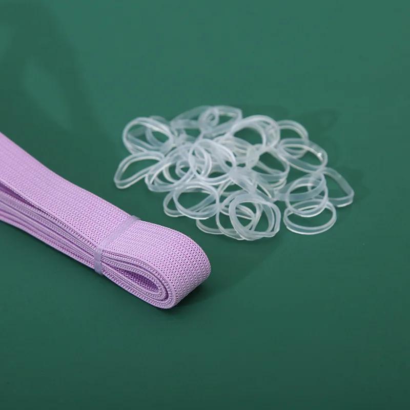 Bande de caoutchouc en Silicone transparente à haute élasticité, Mini élastiques pour cheveux transp