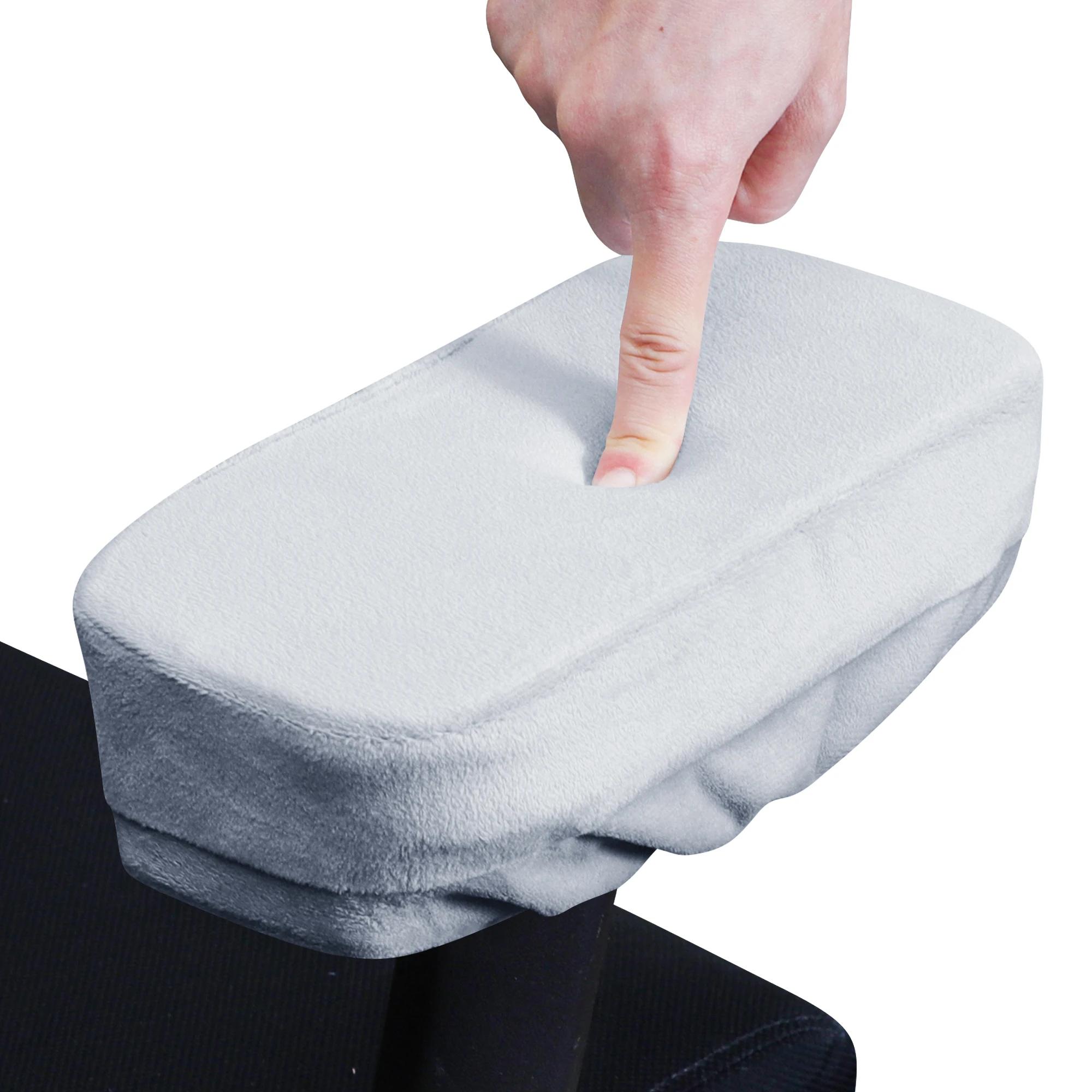 Housses d'accoudoir de chaise de bureau pour coudes et avant-bras, ensemble de 2 pièces en velours é