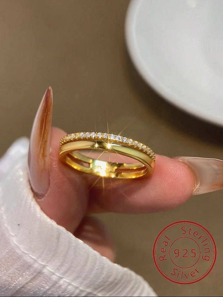 Bague en argent Sterling 925 pour femmes, magnifique bague classique en Zircon scintillant, fiançail