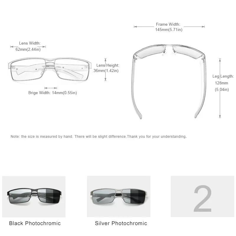 KINGSEVEN Hommes Polarisées Photochromiques lunettes de Soleil Femmes Caméléon Lunettes de Soleil UV