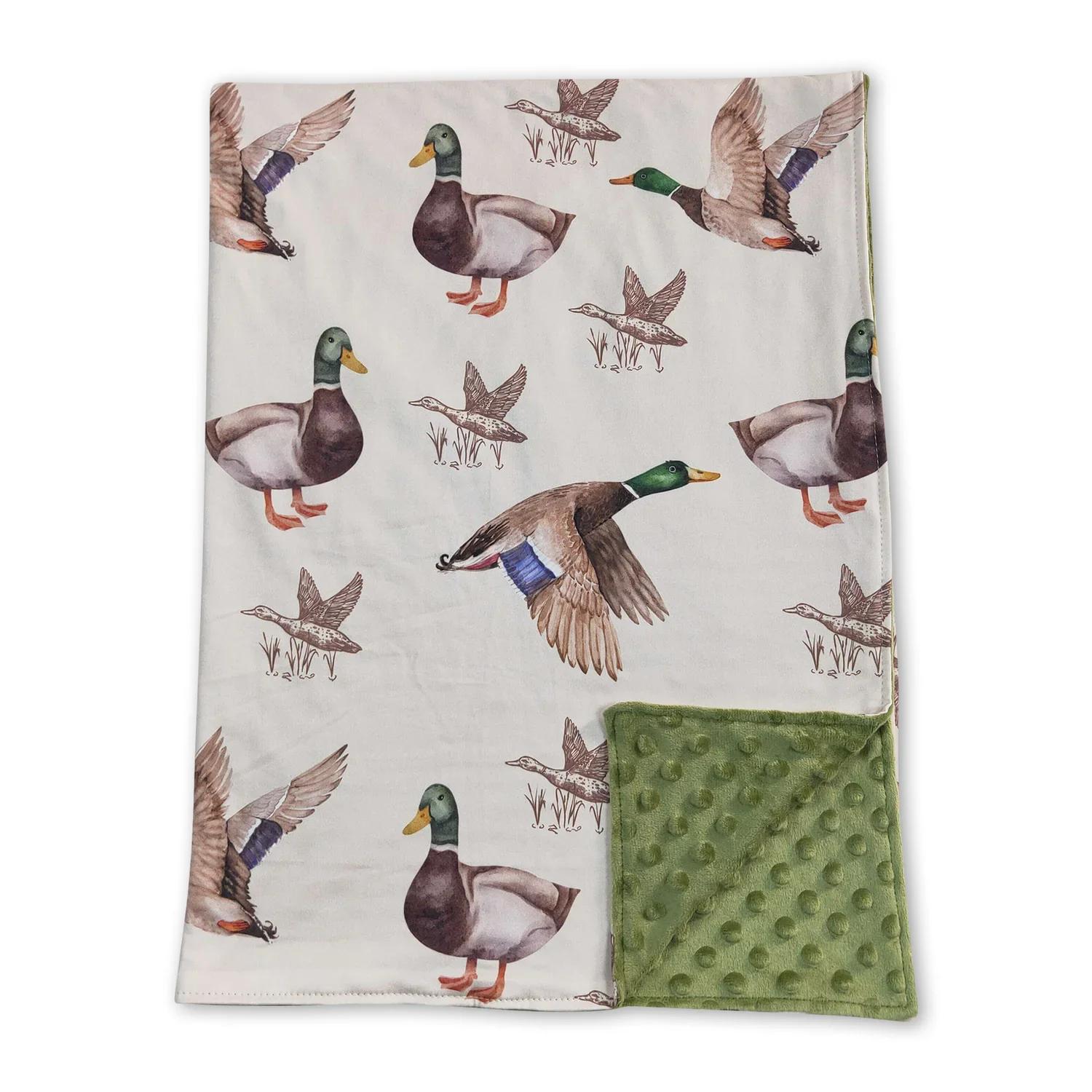 Couvertures en Minky pour Bébés et Enfants, Motifs Cerfs et Canards