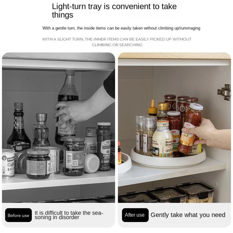 1/4 pièces 360 rotatif Anti coulissant cuisine condiments rotatif support de rangement vaisselle arm