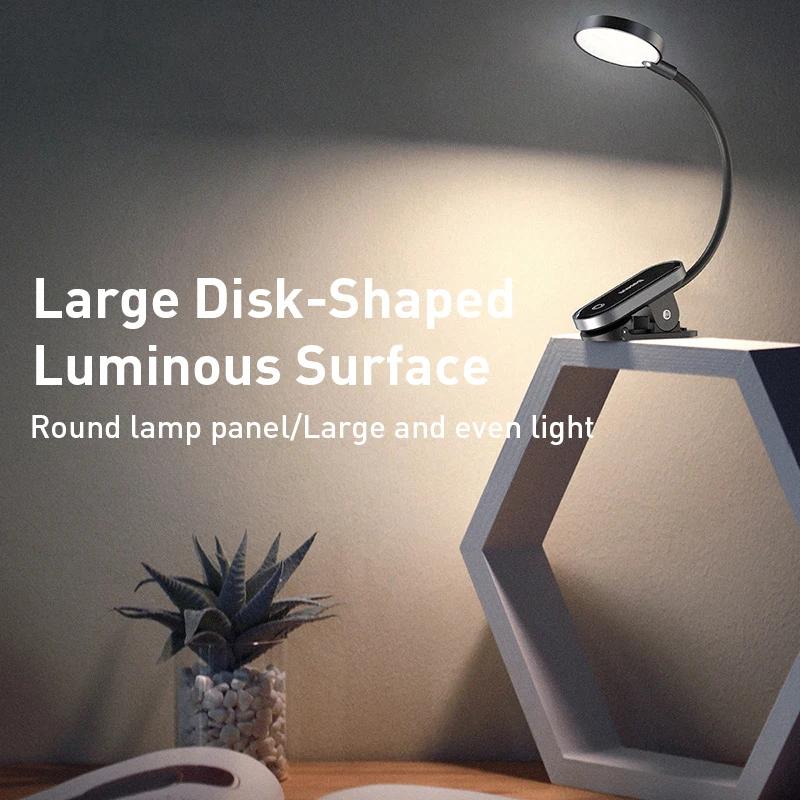 Baseus LED pince lampe de Table réglable en continu sans fil lampe de bureau tactile USB Rechargeabl