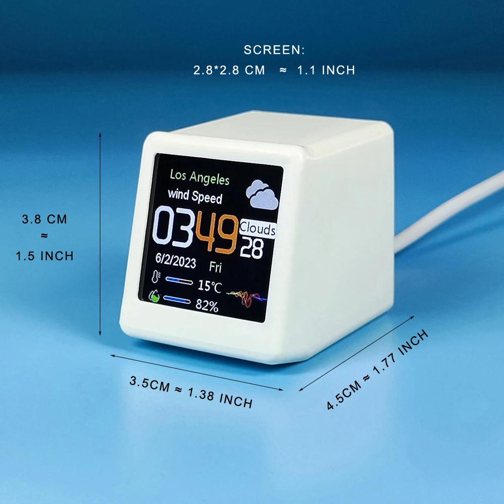 Horloge de station météo WIFI intelligente de taille MINI pour la décoration de la salle de jeux. An