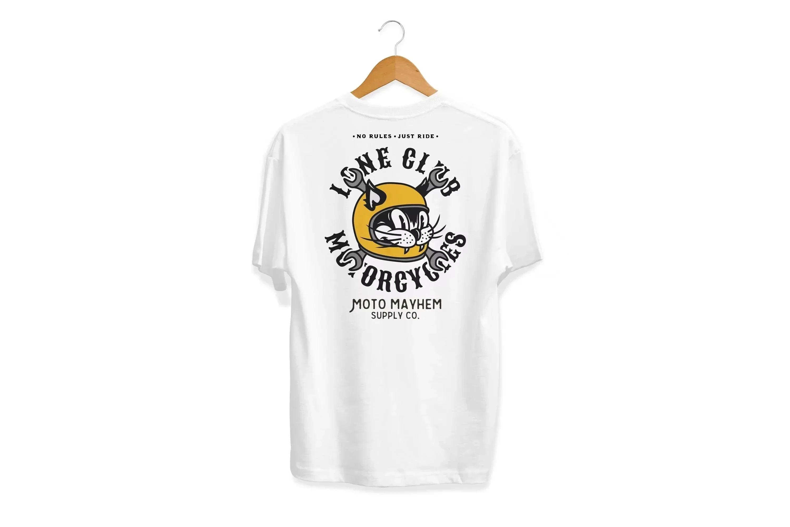 Nouveau solitaire moto Club vélo hommes et femmes coton T-Shirt mode grande taille haut décontracté 