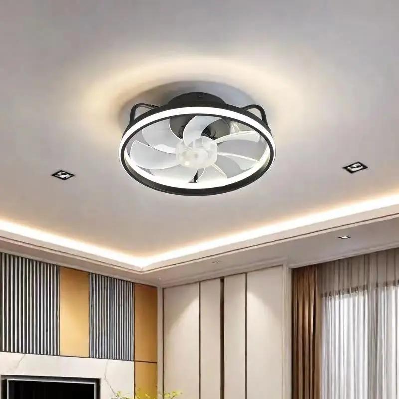 Ventilateur de plafond 55W avec lumière, ventilateur de plafond LED avec télécommande, ventilateur é
