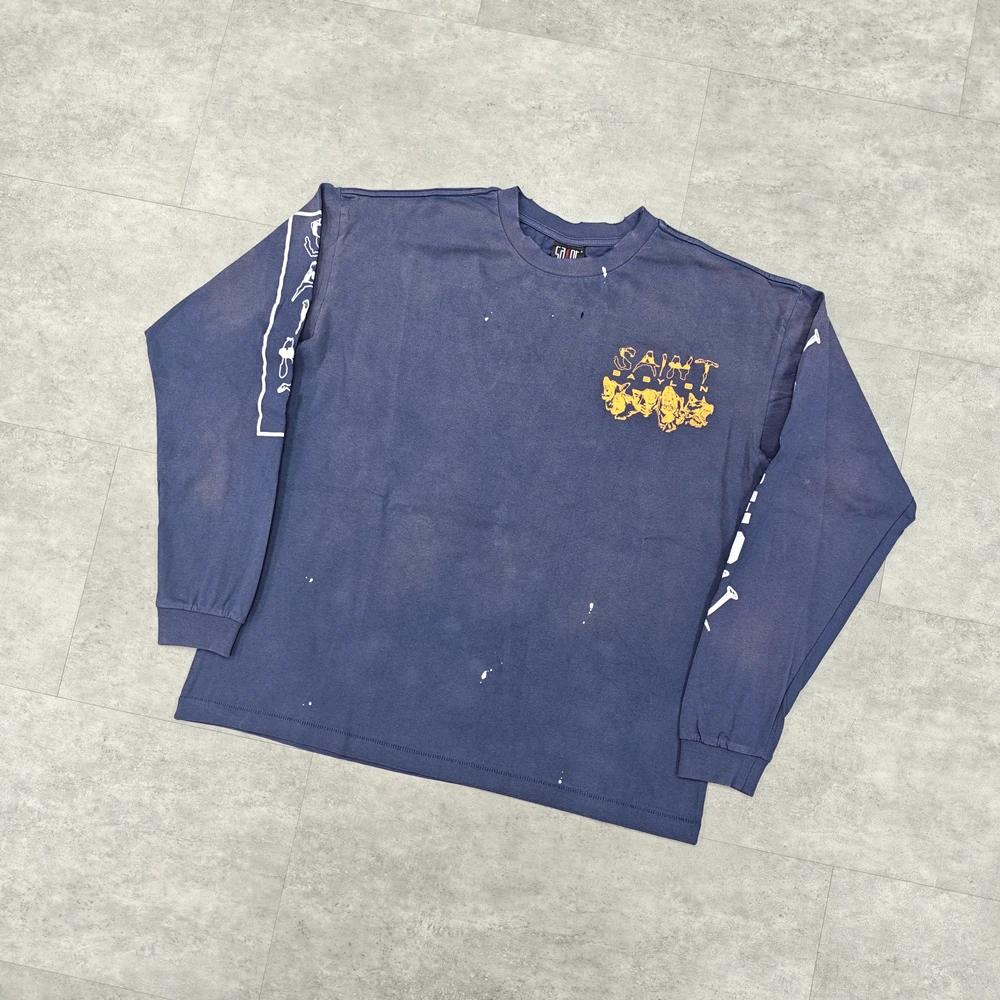 Yao mode Saint de Michael 25SS marque de luxe automne hommes hauts surdimensionné ample Vintage grap