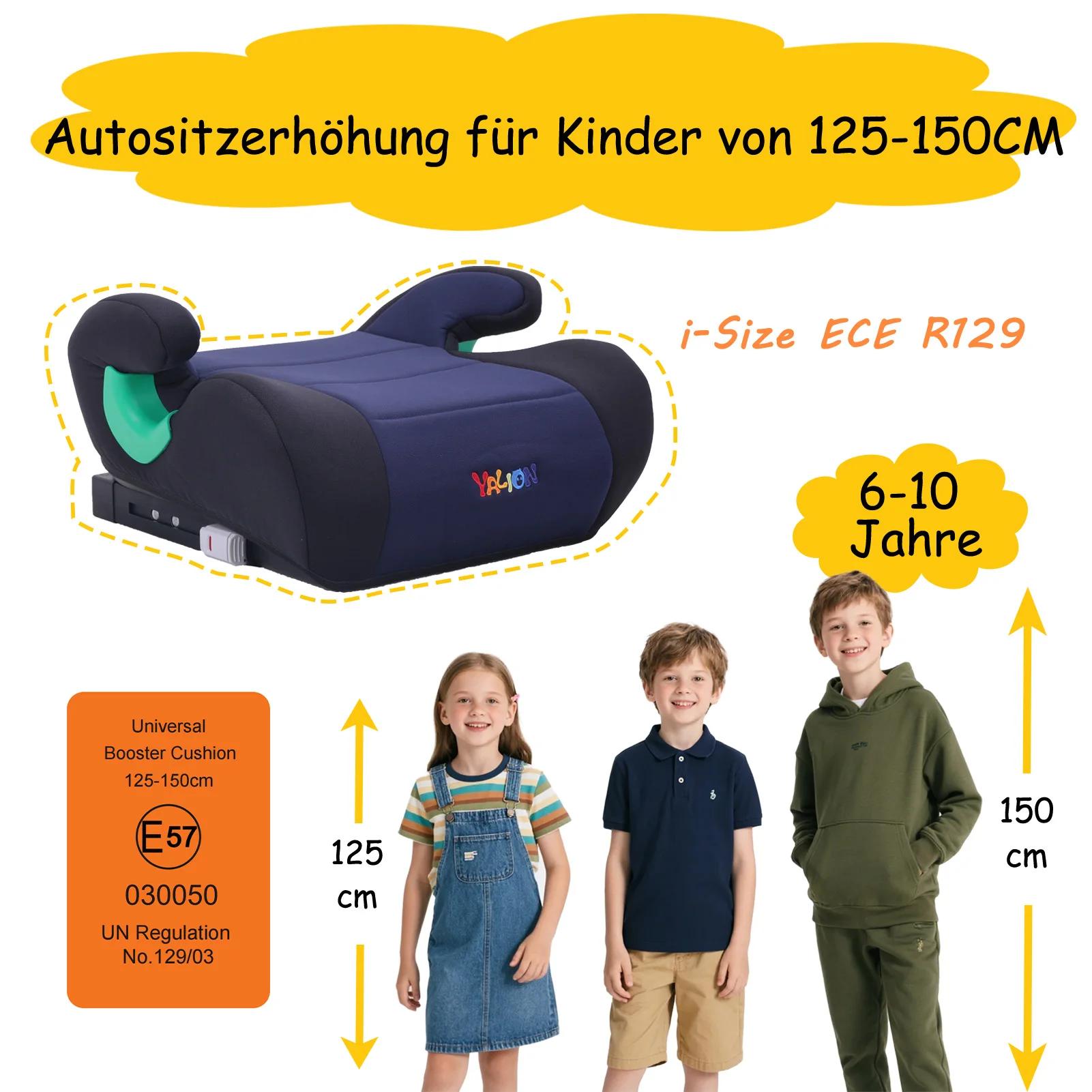 YALION rehausseur de siège enfant ISOFIX Booster voiture enfants siège auto taille I ceinture 3 poin