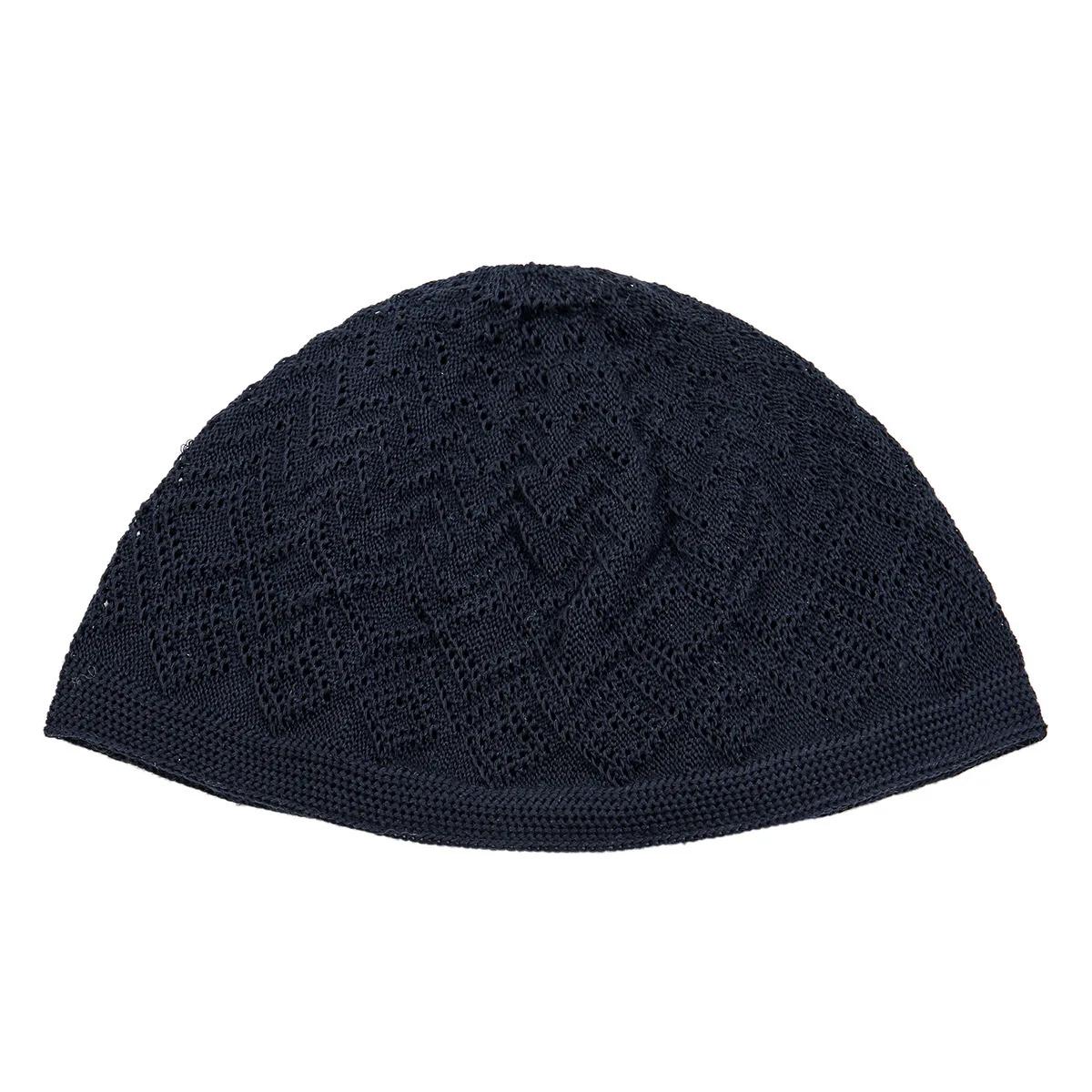 Chapeaux de prière tricotés pour hommes musulmans, Kufi islamique Taqiya Takke Peci, casquette tête 