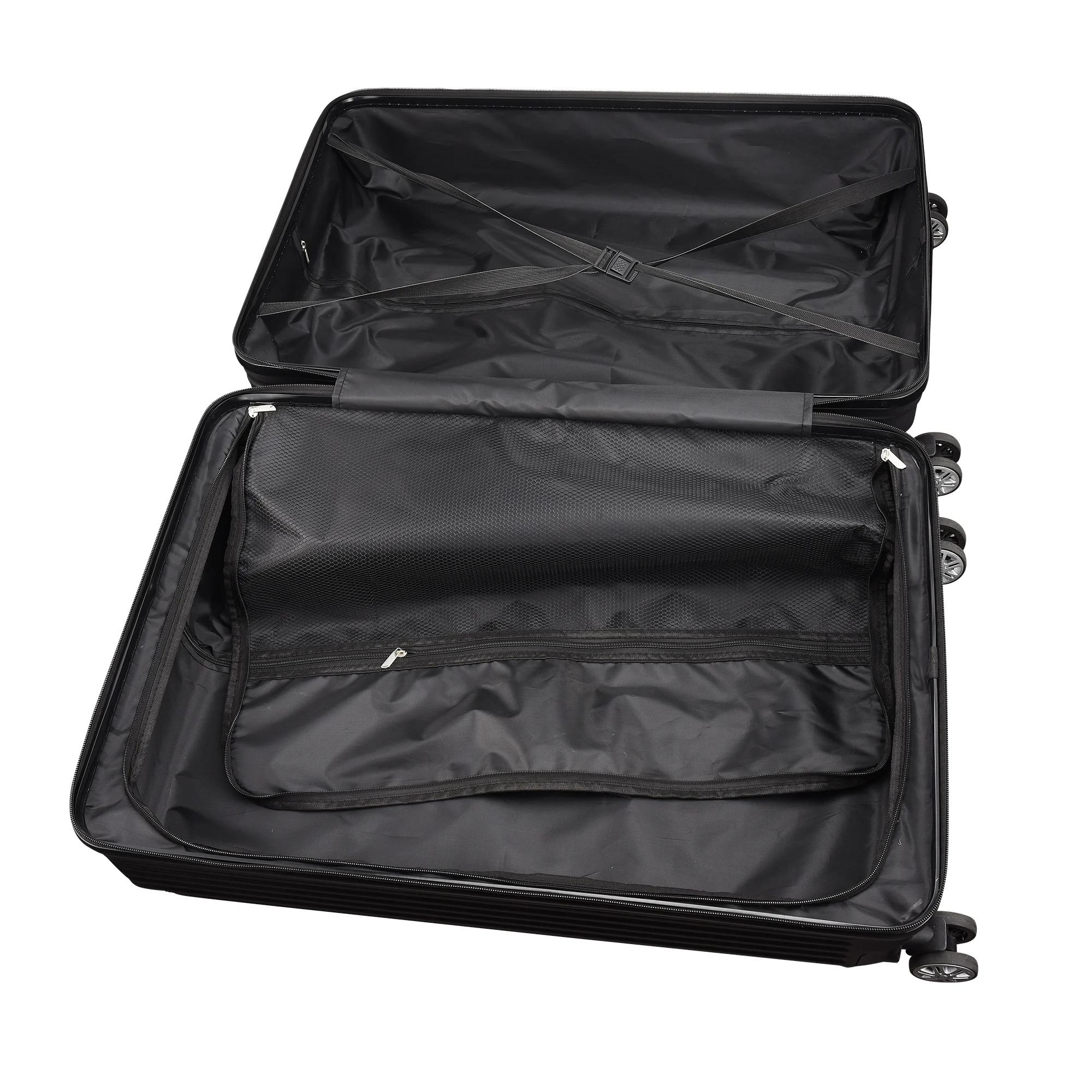 Ensemble de bagages 3 pièces, valises 20 "24" 28 ", coque rigide ABS, 4 roulettes pivotantes silenci