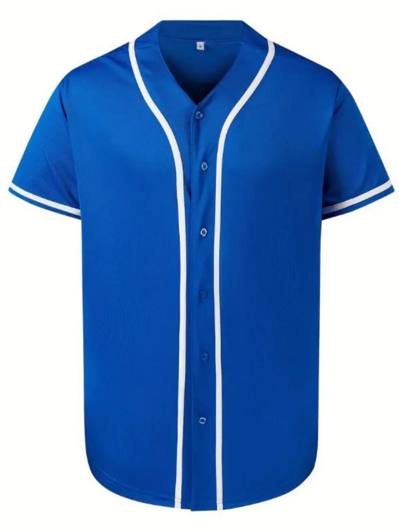 Maillots de baseball vierges pour hommes, chemises pour fans de baseball, hauts d'uniformes de sport