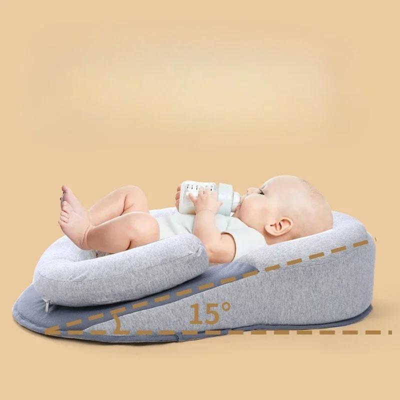 Oreiller Anti-reflux pour nouveau-nés - Pente ergonomique pour alimentation et sommeil sécurisé
