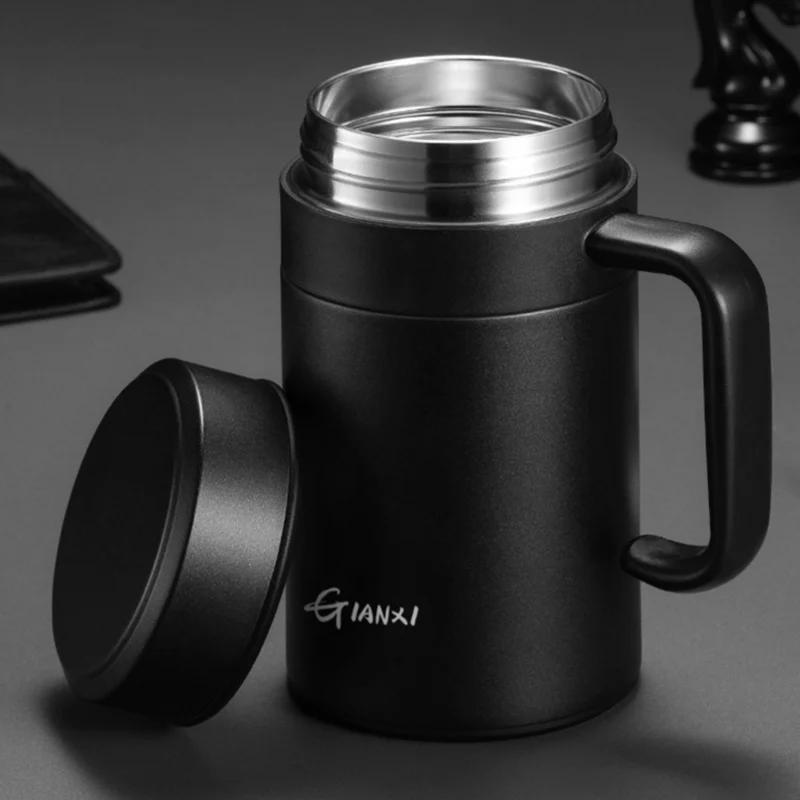 Flacon à vide de grande capacité en acier inoxydable, tasse de conservation de la chaleur, tasse iso