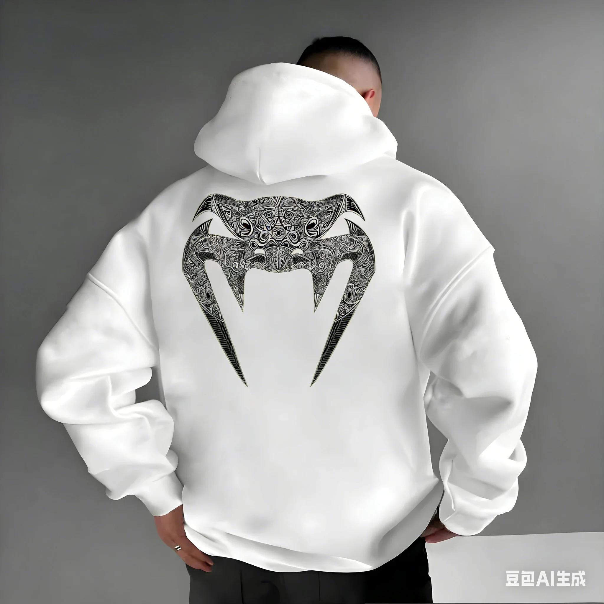 Sweats à capuche pour hommes à motifs – Imprimés audacieux au dos, inspirés du MMA, style streetwear