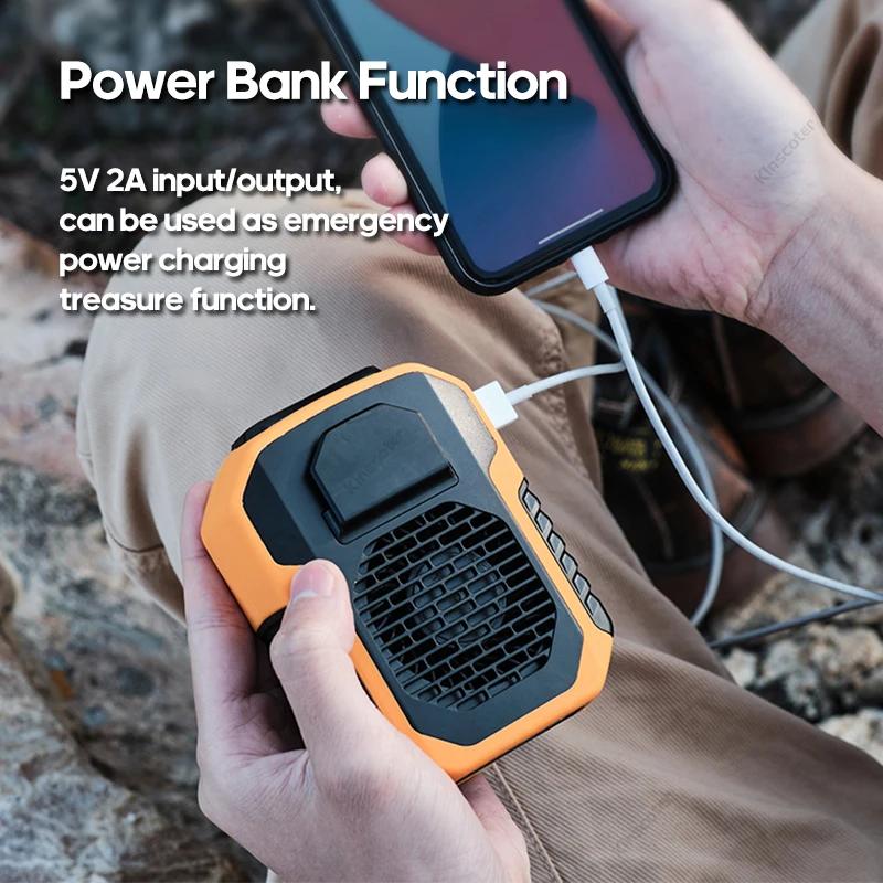 Kinscoter 6000mAh ventilateur suspendu au cou/taille USB Mini ventilateur Rechargeable Portable pour