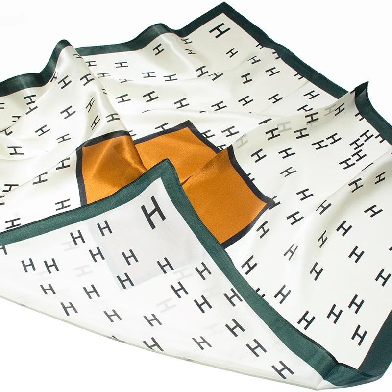 Foulard en soie pour peinture à l'huile Vintage française, mode femme, nouveau automne 100% soie de 