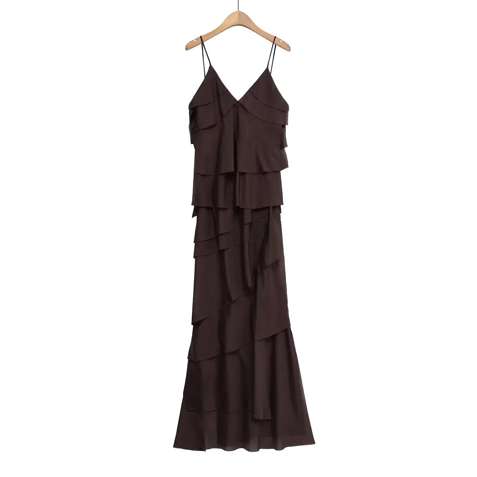 Nouveau 2025 femmes volants en mousseline de soie Maxi robe dos nu fendu Sexy Porm robe rouge longue