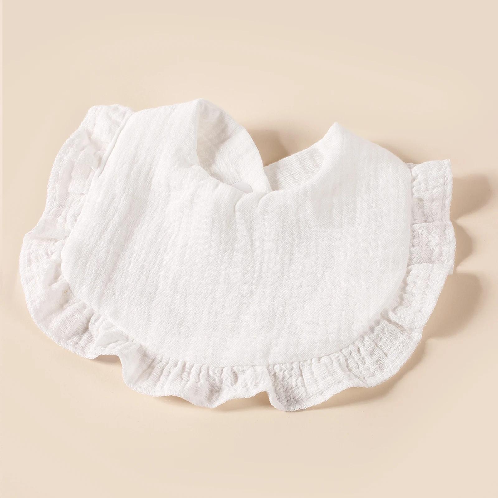 Bavoirs à volants en coton pour nouveau-né, 8 pièces, bavoirs pour enfants, serviette de salive mign