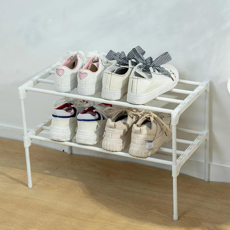 Armoire à chaussures domestique 2 couches, anti-poussière, épais, Durable, pour salon, pantoufles, b