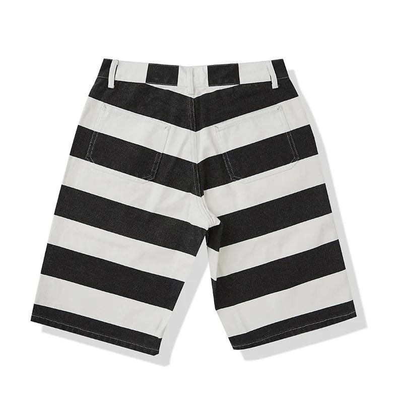 Short d'Été en Coton à Rayures pour Homme, Vêtement Classique Vintage, Décontracté, Droit, Taille Mo