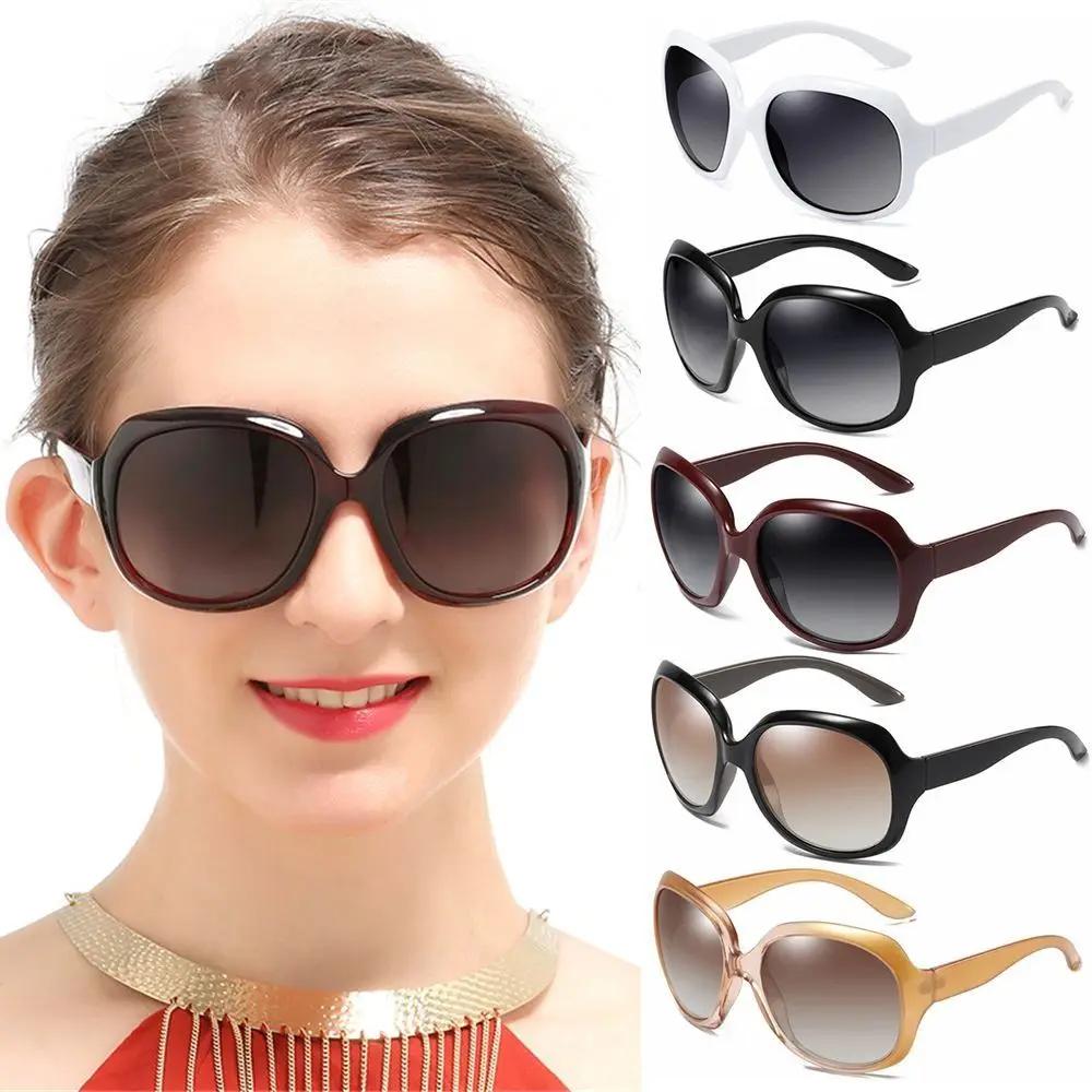 Lunettes de soleil polarisées pour femmes, carrées UV 400, Vintage, monture elliptique, surdimension