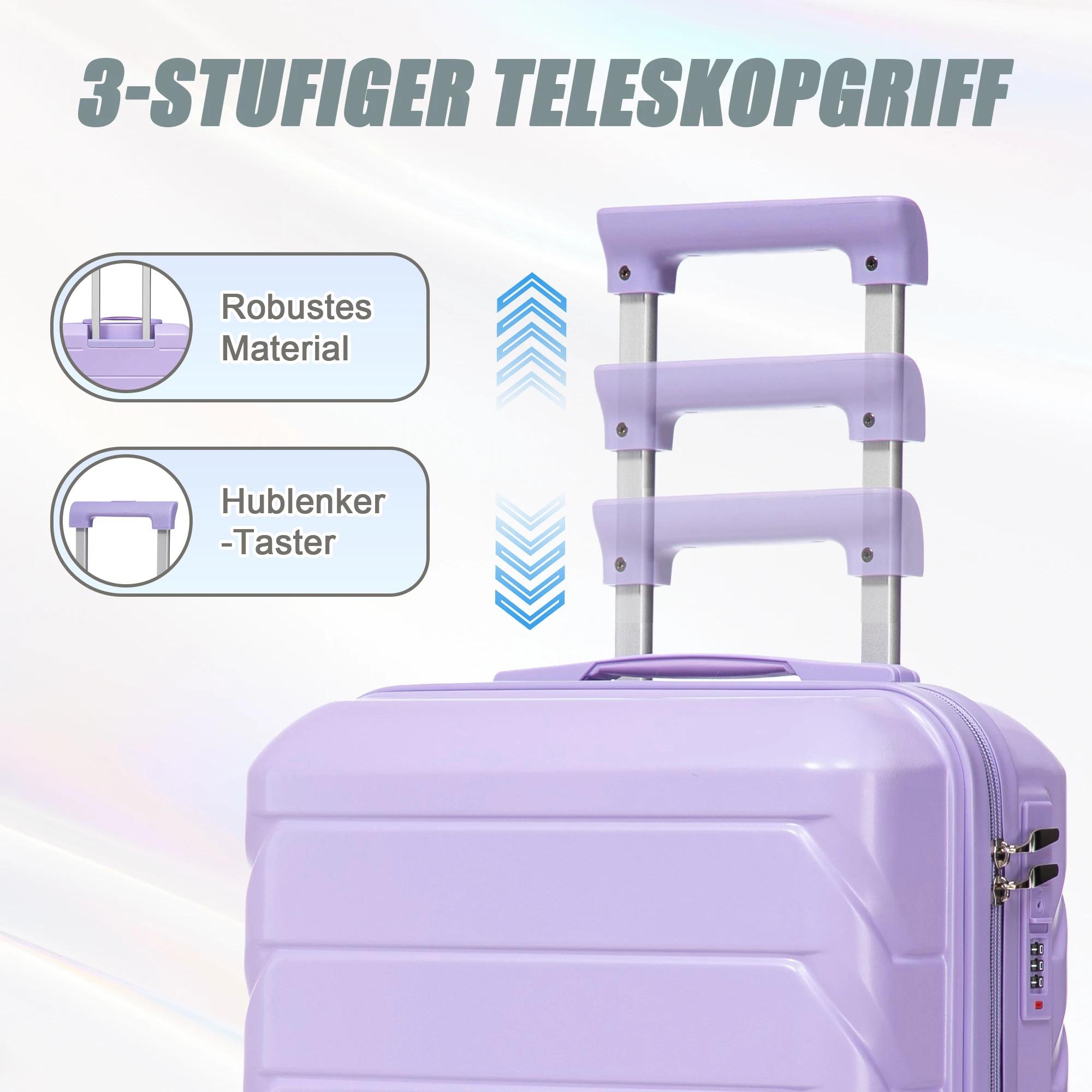 14-inch/19-inch 2-piece suitcase set, material: ABS swivel wheel suitcase set with combination lock 