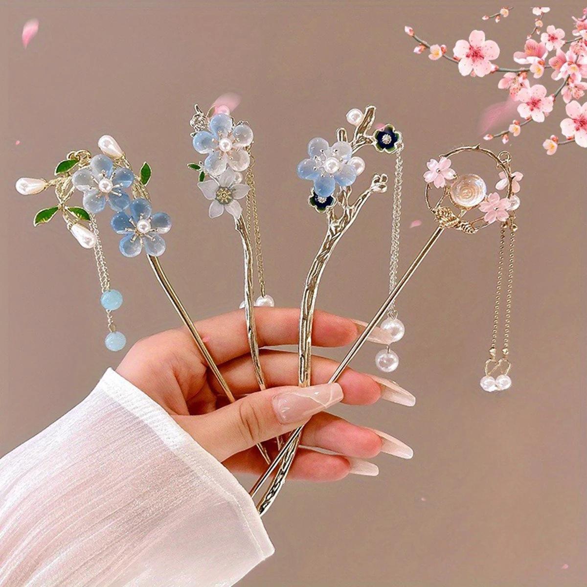 Accessoire de cheveux romantique de Style chinois, bijoux en alliage, aiguille à cheveux pour femmes