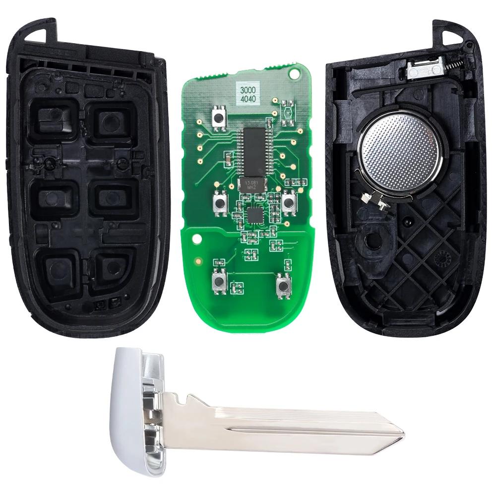 KEYECU 4/5 boutons 433MHz 4A puce PCF7953M pour Chrysler 200 300 Dodge chargeur Challenger 2019 + té