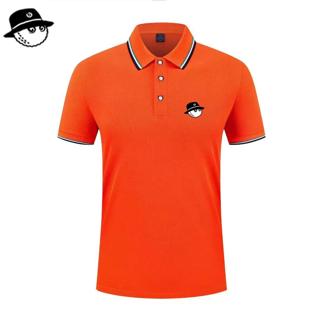 Polo pour homme, mode été, coupe slim, manches courtes, 100% polyester, décoration de poche factice,