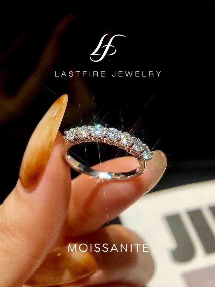 Bague en moissanite véritable Novary, argent sterling 925, alliance éternité en diamant, bagues de f