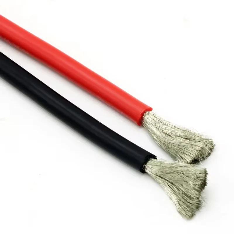Fil de silicone de haute qualité, 10 mètres/lot, 10 12 14 16 18 20 22 24 26 28 30AWG 5m, couleur rou