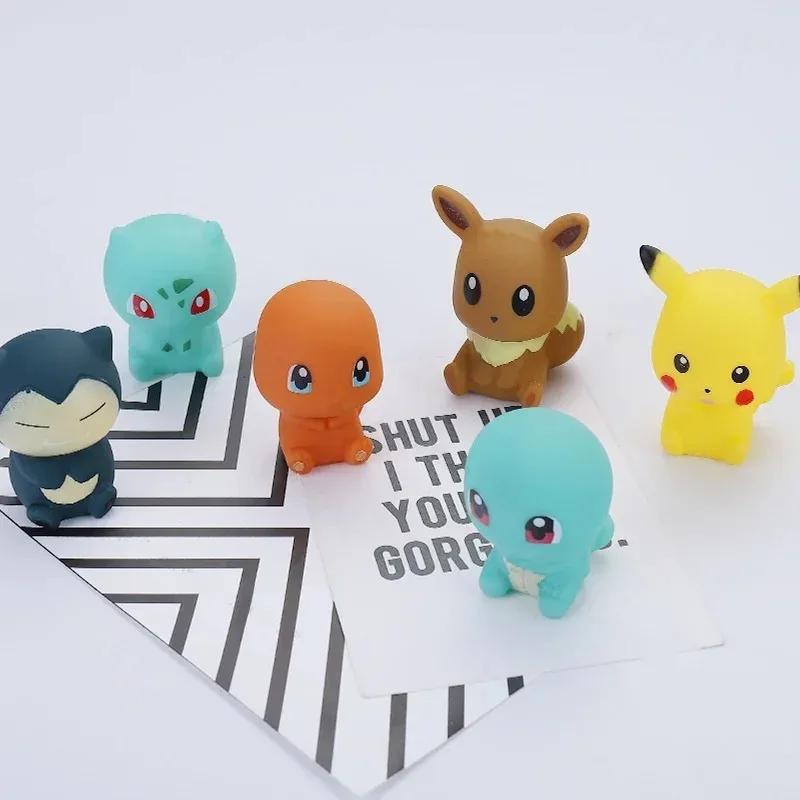 Figurines Pokemon Pikachu, 6 pièces, salle de bain, douche, bébé, enfants, jouets de bain d'eau, dou