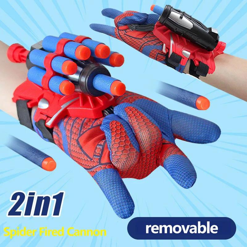 Jouet de poignet pour enfants, bracelet à cinq trous, lanceur de héros, ventouse à ressort souple, p