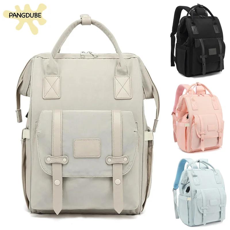 PANGDUBE Sac à langer pour bébé avec 2 crochets pour poussette, sac à dos étanche pour voyage en ple