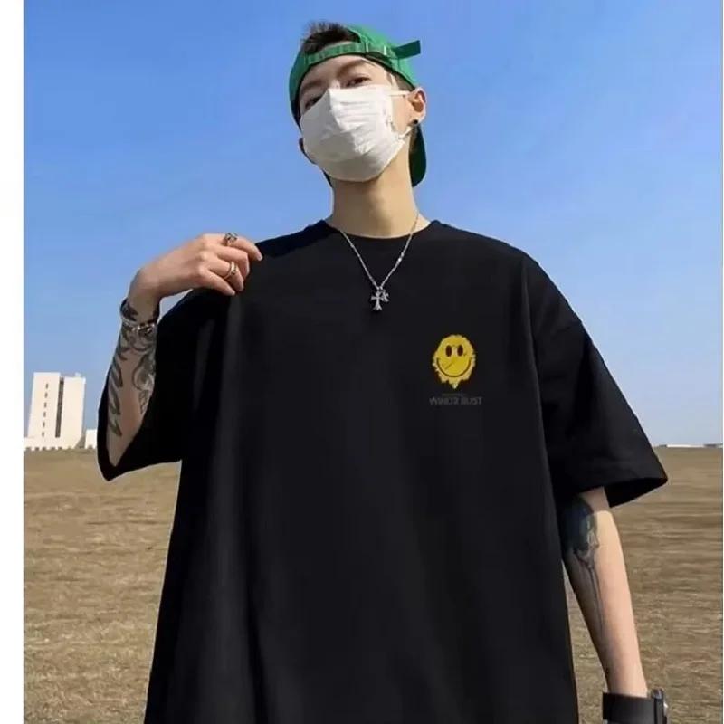 T-shirt à manches courtes de style coréen pour hommes en grande taille M-8XL