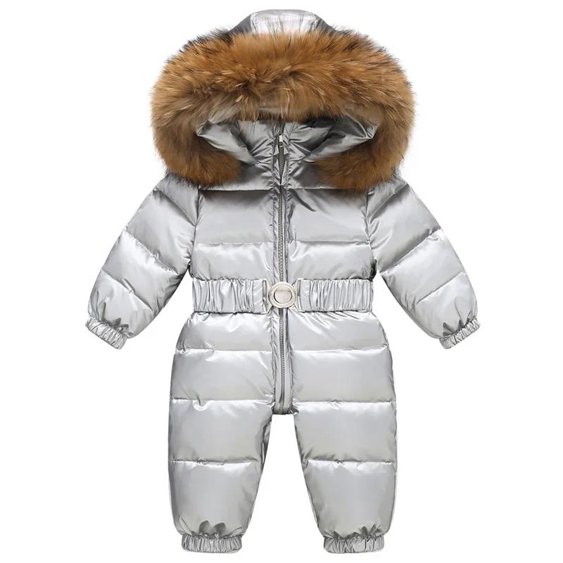 Doudoune imperméable à capuche en fausse fourrure pour enfants, salopette d'hiver pour enfants, comb