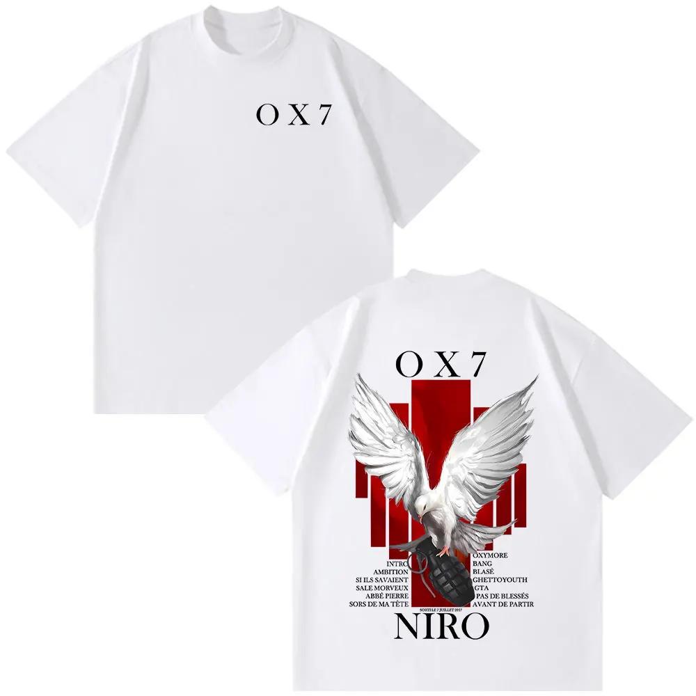 Rappeur Niro OX7 Album T-shirt hommes femmes vêtements Hip Hop mode Pop musique T-shirts mâle décont