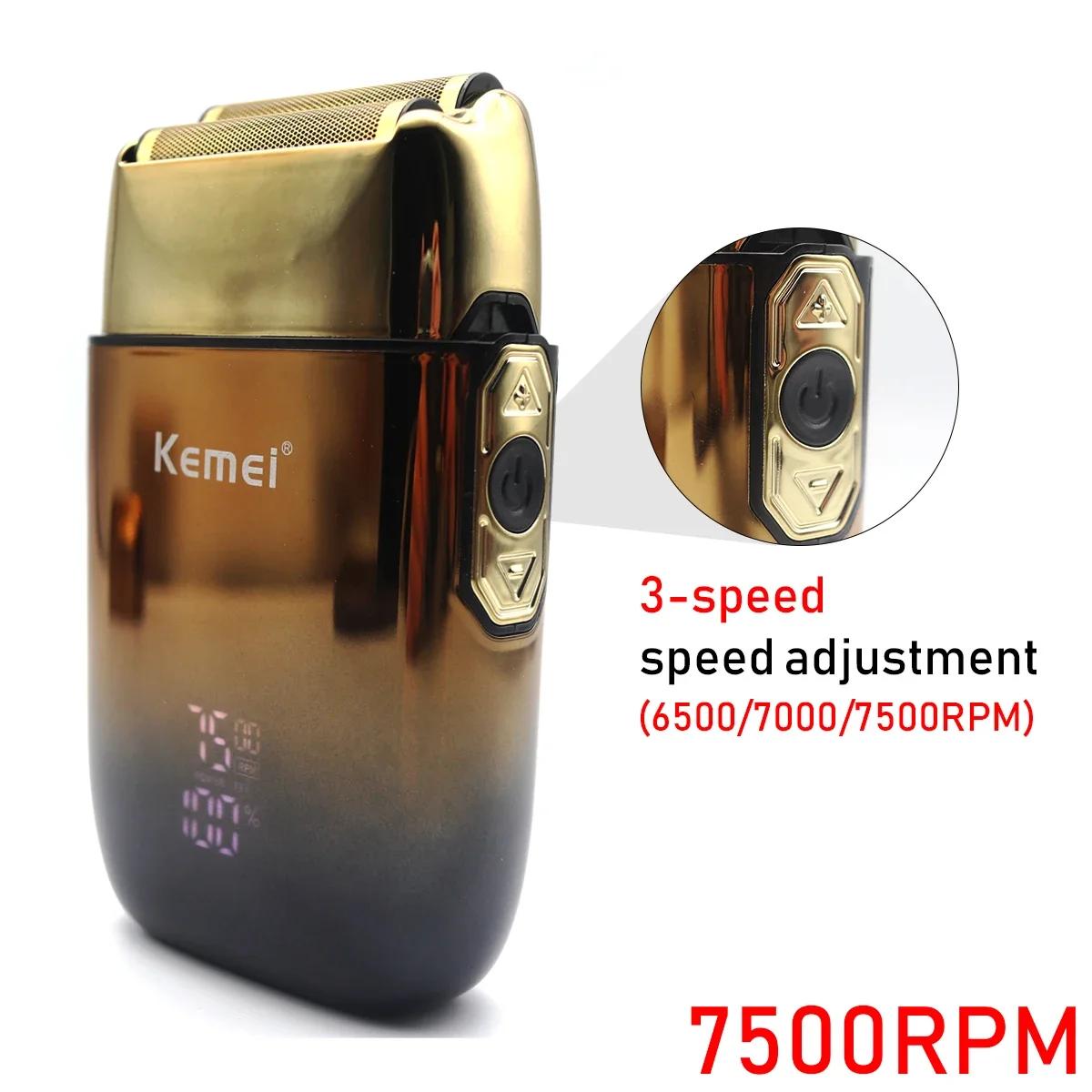 Kemei-KM-TX10 Machine à raser professionnelle pour hommes-lames à double feuille détachables USB cha