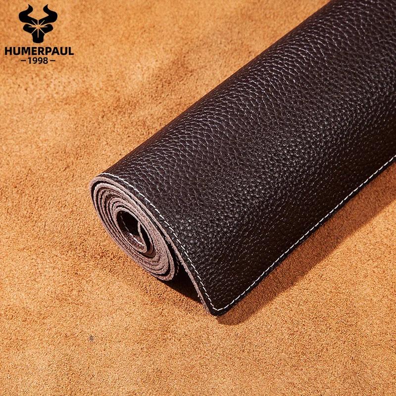 Grand tapis de souris en cuir 100% véritable pour ordinateur de bureau, bureau d'étude, de jeu, coul