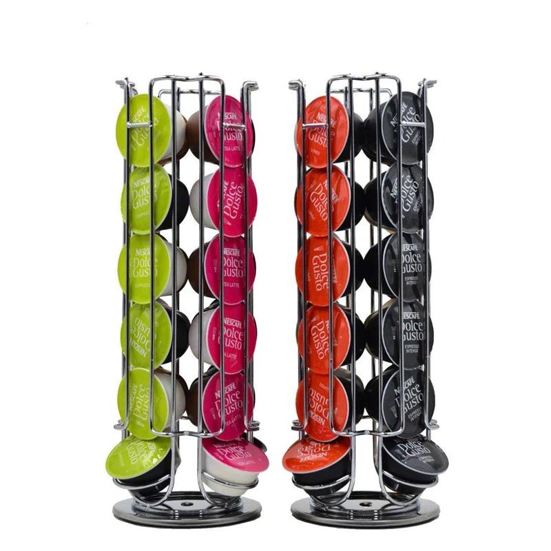 LMETJMA Rotation à 360 degrés 24 Dolce Gusto porte-capsules de café support de capsules de café supp